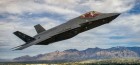 An F-35 Lightening II flies around the airspace of Davis-Monthan Air Force Base on March 5, 2016. The F-35 was participating in Air Combat CommandÕs Heritage Flight Training Course, a program that features modern fighter/attack aircraft flying alongside Word War II, Korean War, and Vietnam War-ear aircraft. (U.S. Air Force photo by Tech. Sgt. Brandon Shapiro)