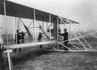 Orville Wright with a later Model A Flyer at Tempelhof Field in Berlin