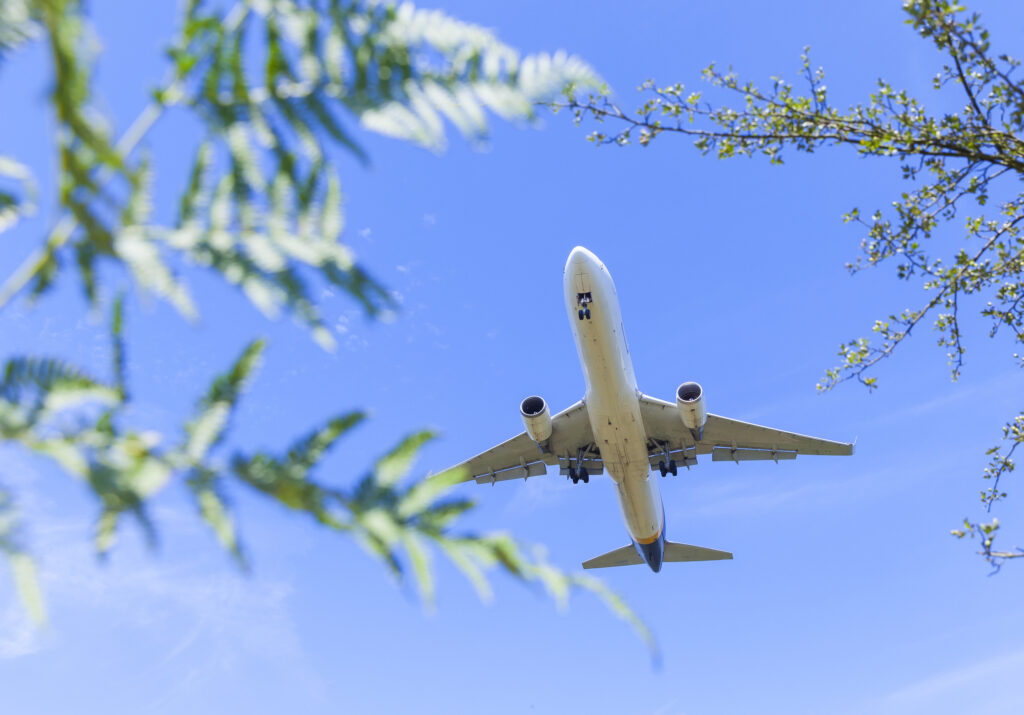 Fastener manufacturing & sustainability - plane in flight